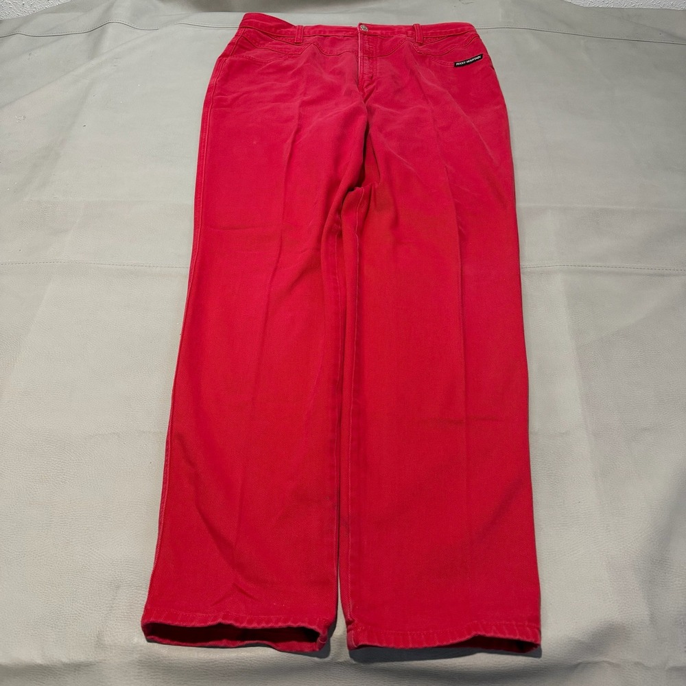 VTG Rocky Mountain Red High Waist Western Jean Rodeo Cowgirl NFR-19/20x36-7018‎